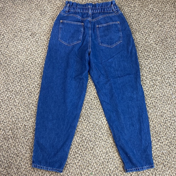 ZARA Oversized Baggy Paperbag Jeans - Picture 6 of 8